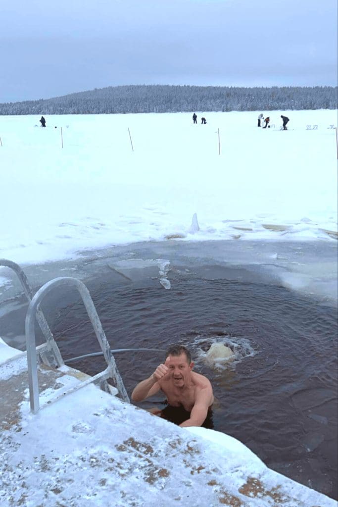 David Ice Swimming