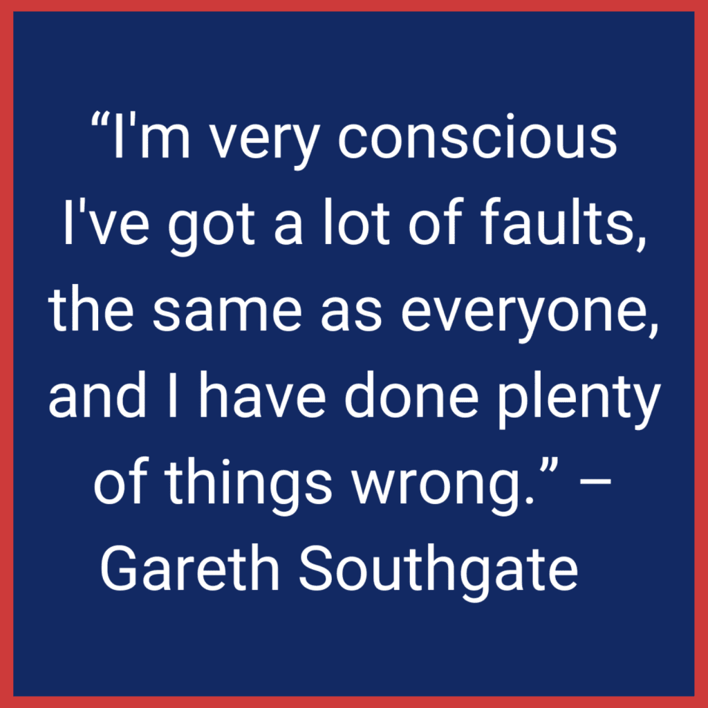 Gareth Southgate on mistakes