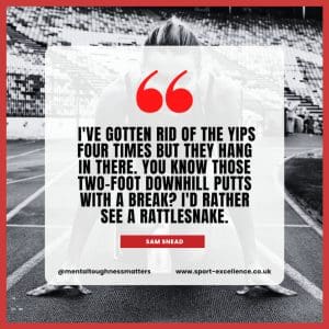 Pressure and the yips