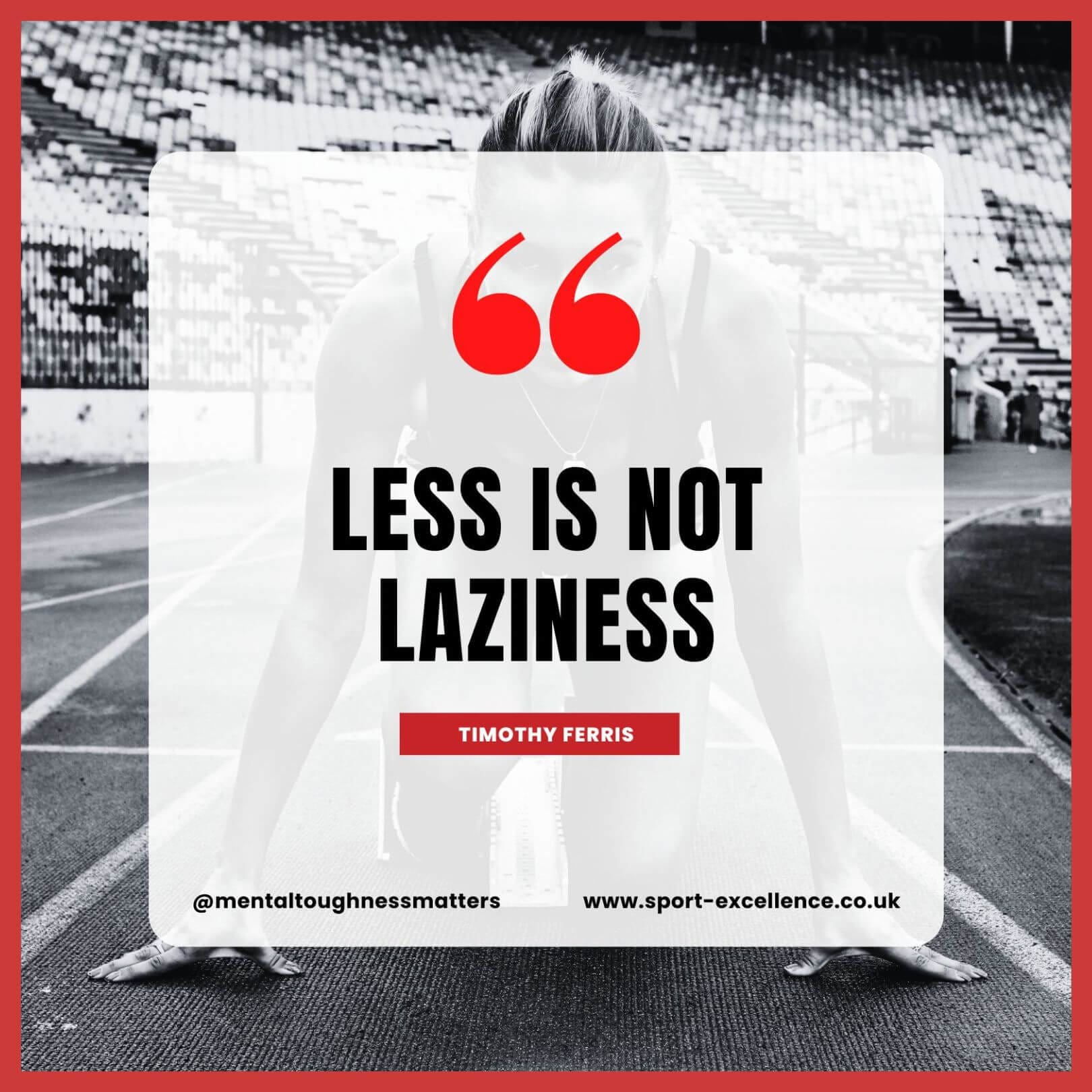 Less is not laziness