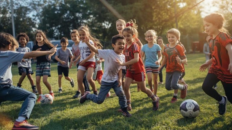 children enjoying sport